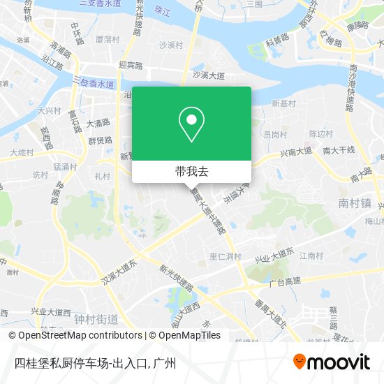四桂堡私厨停车场-出入口地图