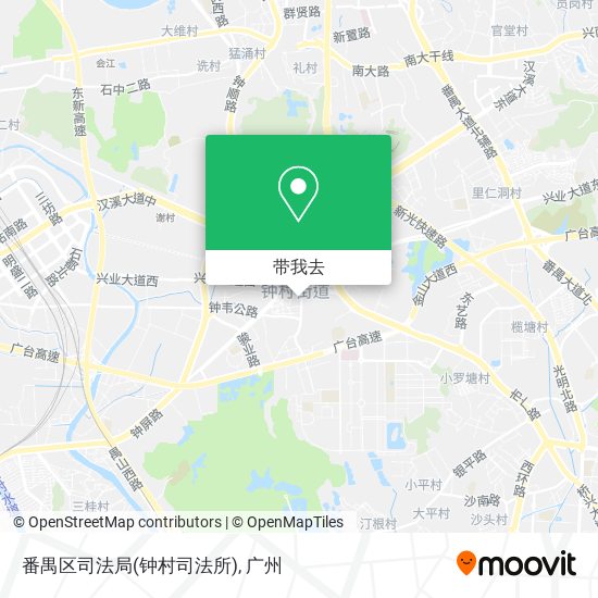 番禺区司法局(钟村司法所)地图