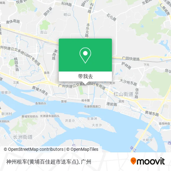 神州租车(黄埔百佳超市送车点)地图