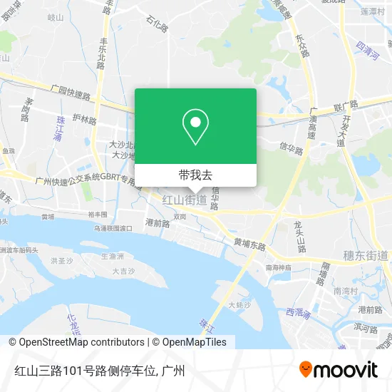红山三路101号路侧停车位地图
