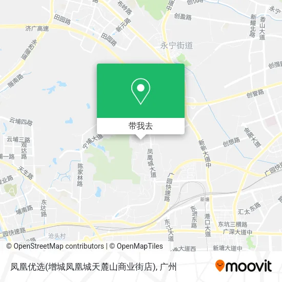 凤凰优选(增城凤凰城天麓山商业街店)地图