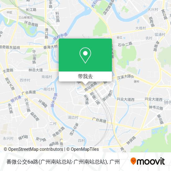 番微公交6a路(广州南站总站-广州南站总站)地图