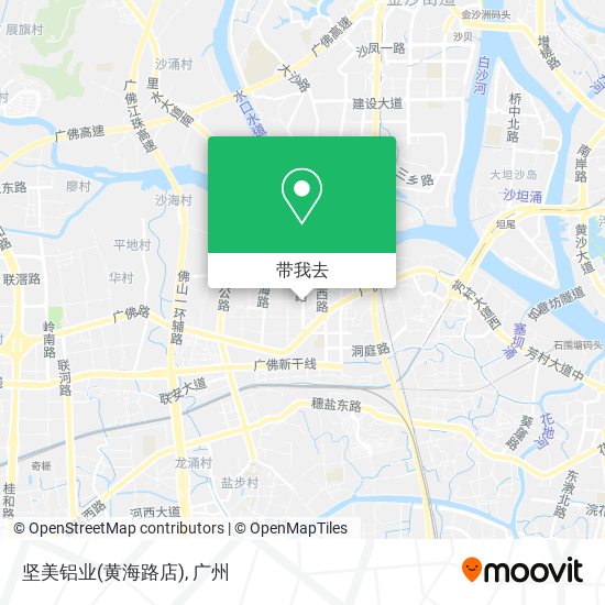 坚美铝业(黄海路店)地图