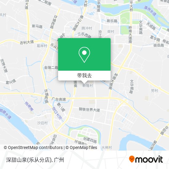 深甜山泉(乐从分店)地图