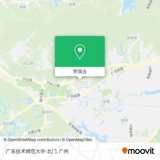 广东技术师范大学-北门地图