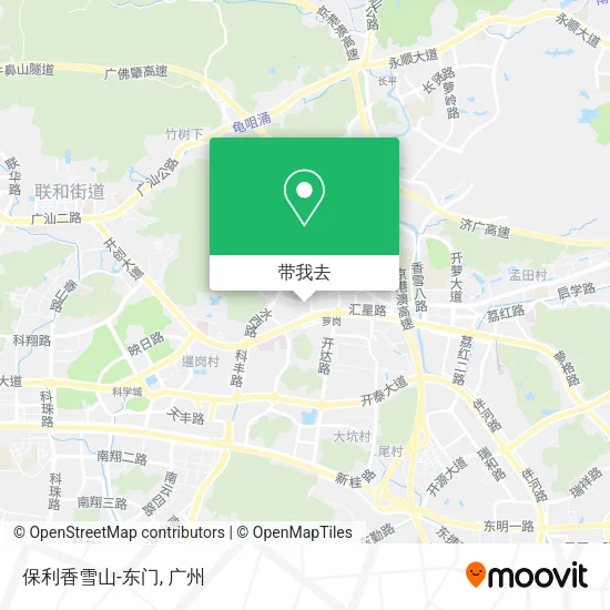 保利香雪山-东门地图