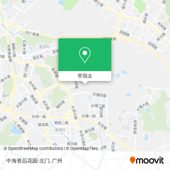 中海誉品花园-北门地图