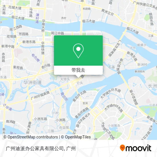 广州迪派办公家具有限公司地图