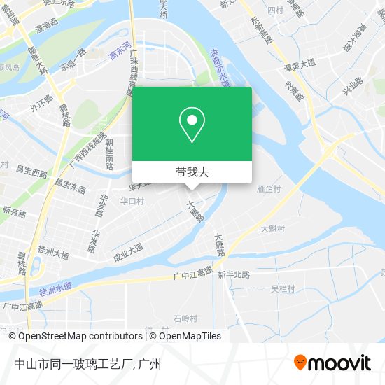 中山市同一玻璃工艺厂地图
