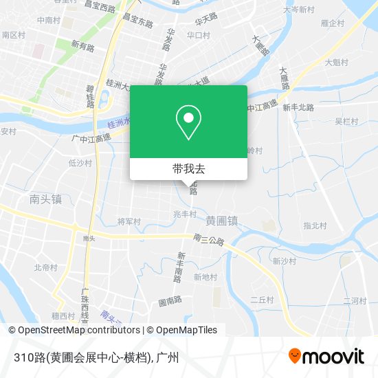 310路(黄圃会展中心-横档)地图