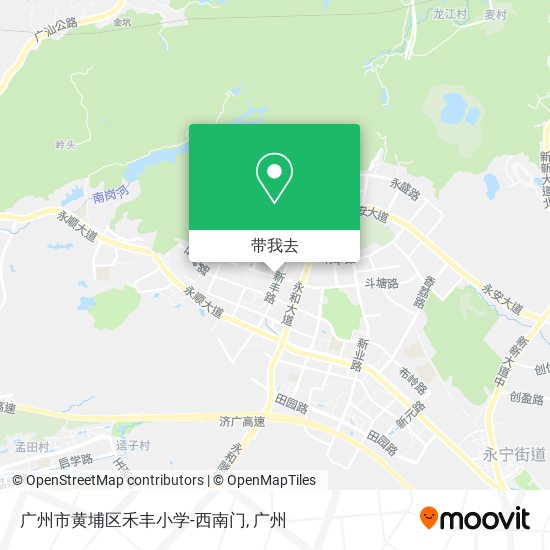 广州市黄埔区禾丰小学-西南门地图