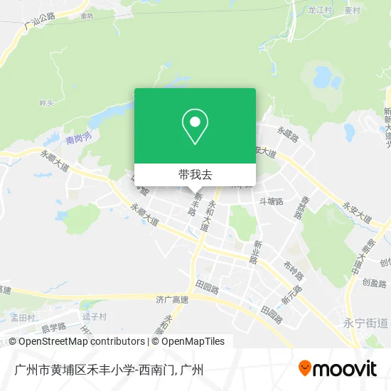 广州市黄埔区禾丰小学-西南门地图
