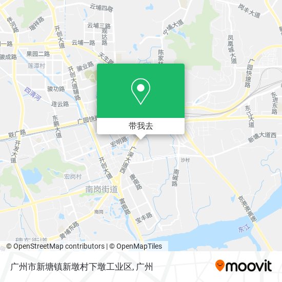 广州市新塘镇新墩村下墩工业区地图