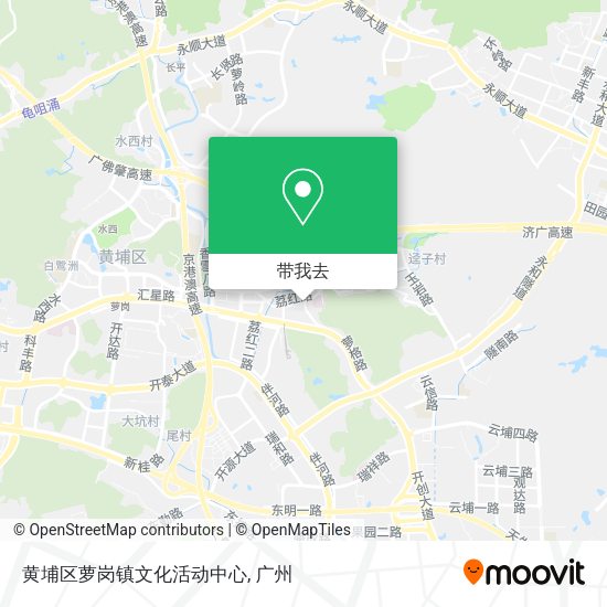 黄埔区萝岗镇文化活动中心地图