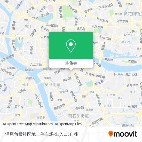 涌尾角横社区地上停车场-出入口地图