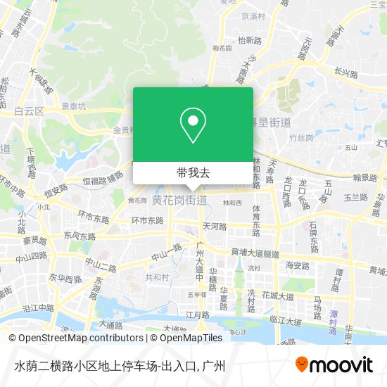 水荫二横路小区地上停车场-出入口地图