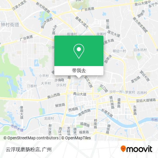 云浮现磨肠粉店地图