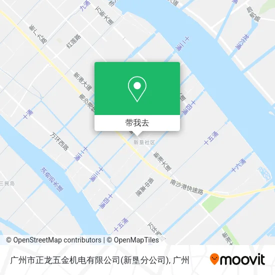 广州市正龙五金机电有限公司(新垦分公司)地图