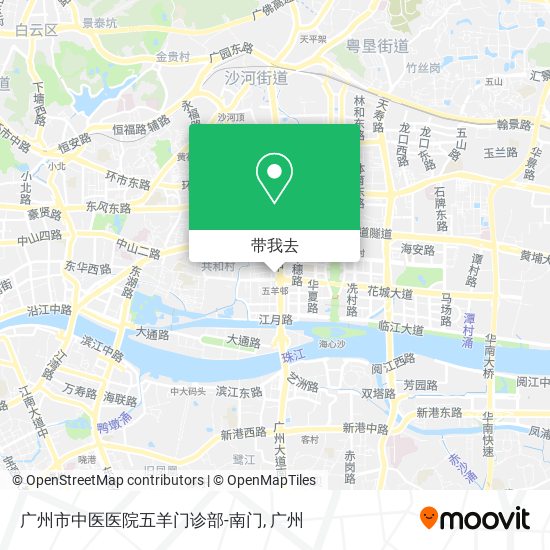 广州市中医医院五羊门诊部-南门地图