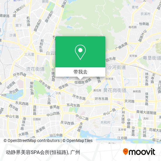 动静界美容SPA会所(恒福路)地图