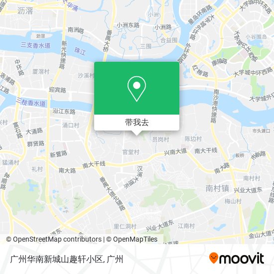 广州华南新城山趣轩小区地图
