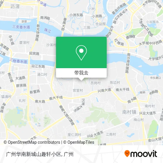 广州华南新城山趣轩小区地图
