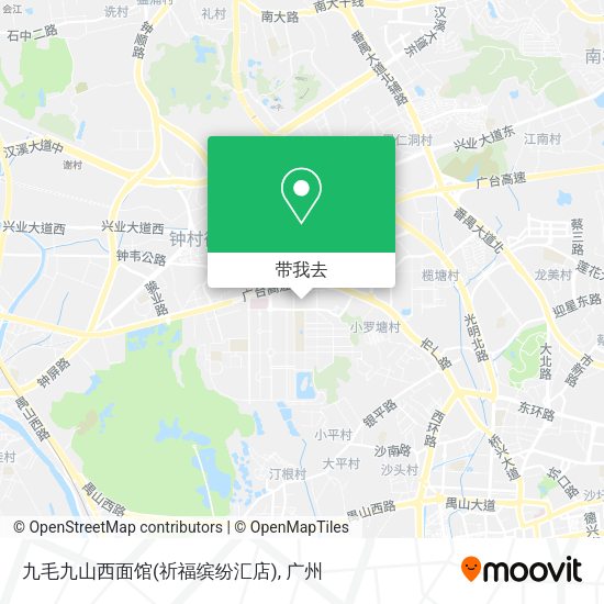 九毛九山西面馆(祈福缤纷汇店)地图