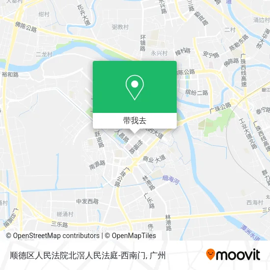 顺德区人民法院北滘人民法庭-西南门地图