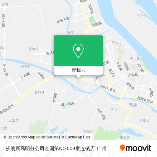 佛朗斯高明分公司全国第NO.009家连锁店地图