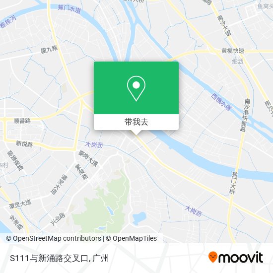S111与新涌路交叉口地图