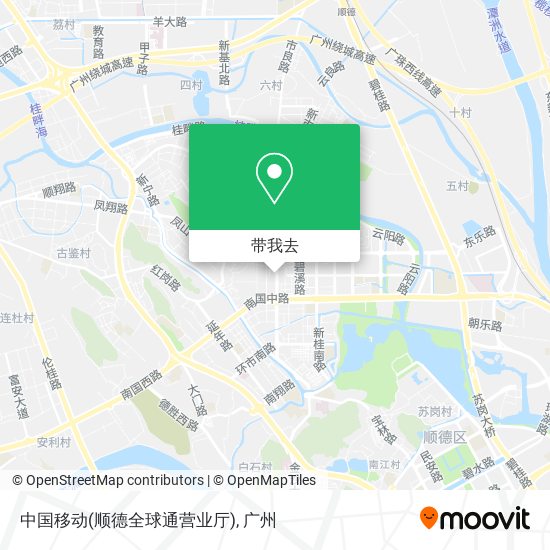 中国移动(顺德全球通营业厅)地图