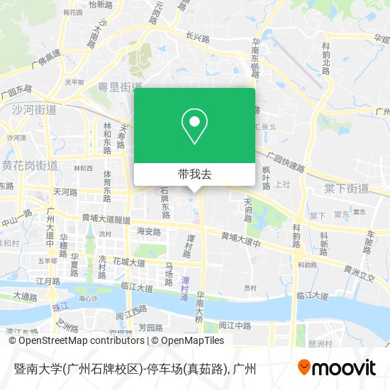 暨南大学(广州石牌校区)-停车场(真茹路)地图