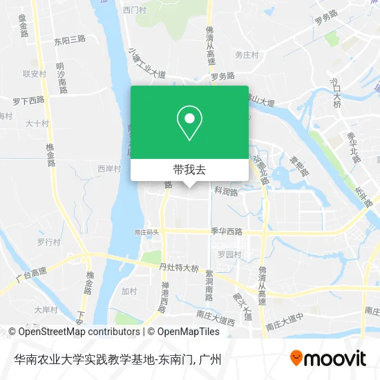 华南农业大学实践教学基地-东南门地图