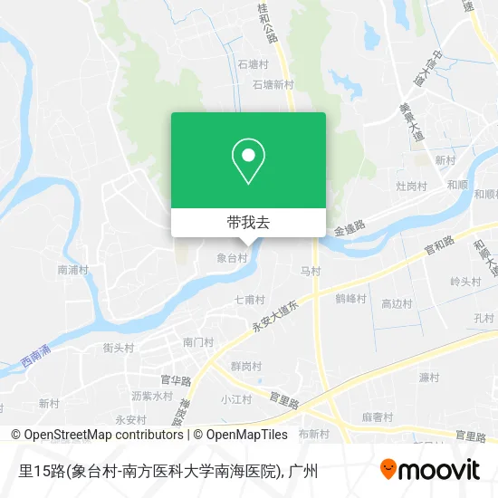 里15路(象台村-南方医科大学南海医院)地图