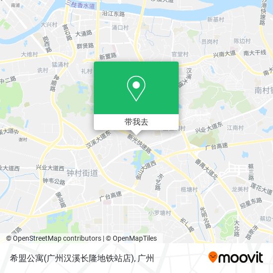 希盟公寓(广州汉溪长隆地铁站店)地图