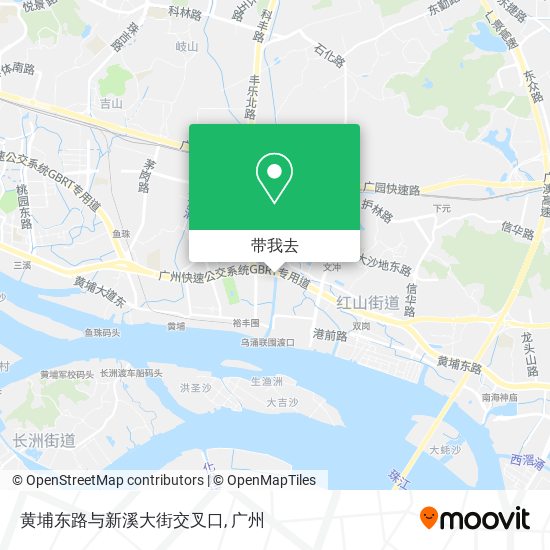 黄埔东路与新溪大街交叉口地图