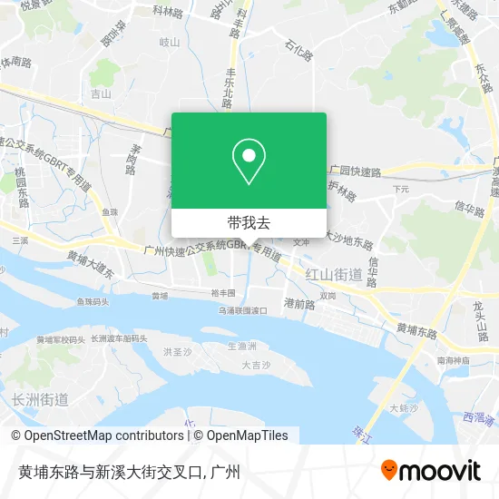 黄埔东路与新溪大街交叉口地图