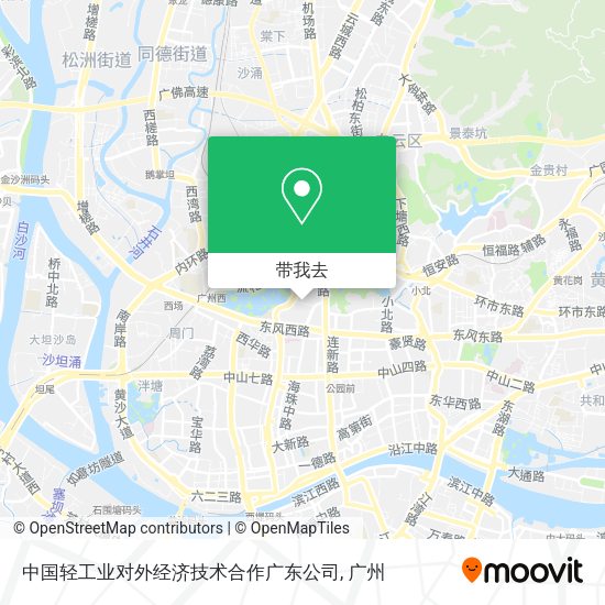 中国轻工业对外经济技术合作广东公司地图