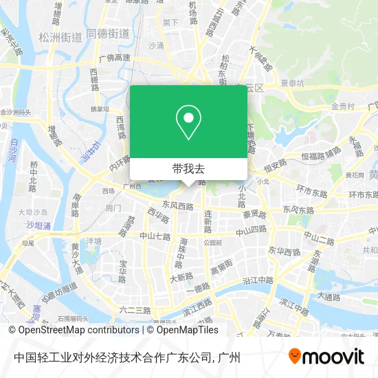 中国轻工业对外经济技术合作广东公司地图