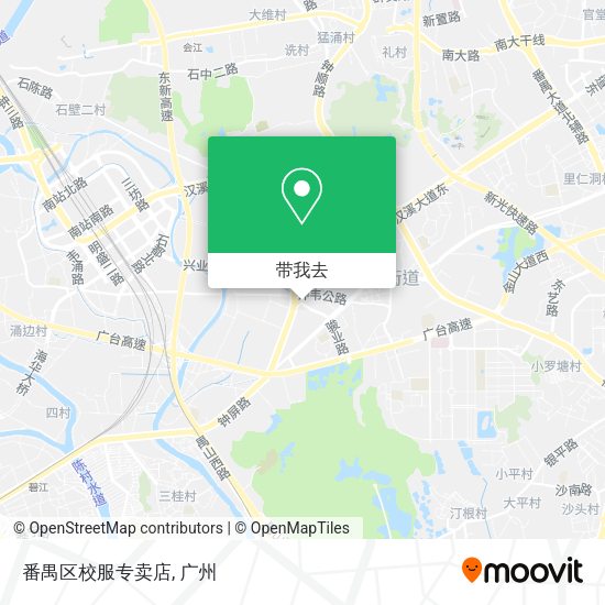 番禺区校服专卖店地图
