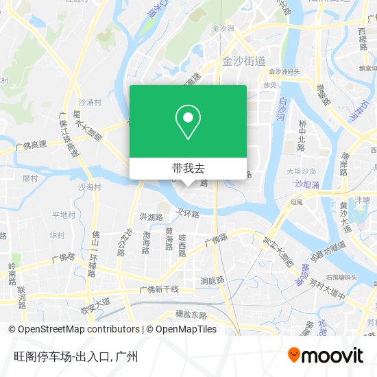 旺阁停车场-出入口地图