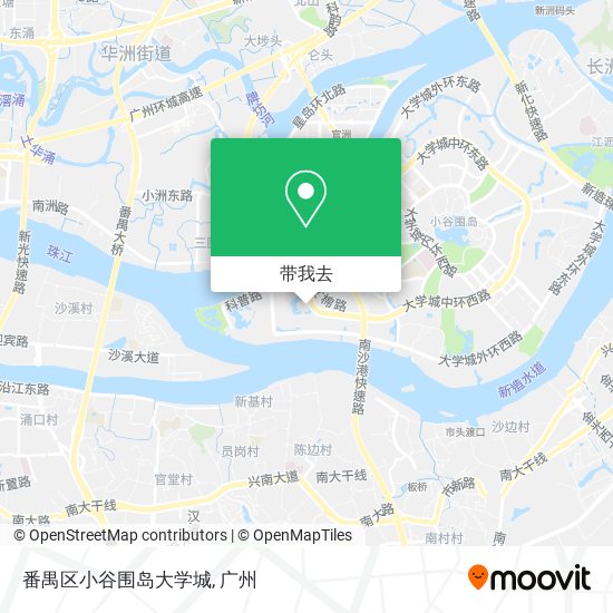 番禺区小谷围岛大学城地图