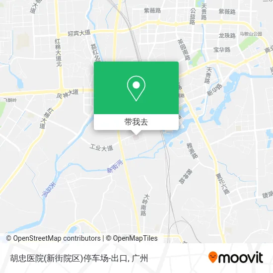 胡忠医院(新街院区)停车场-出口地图