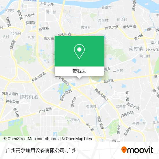 广州高泉通用设备有限公司地图