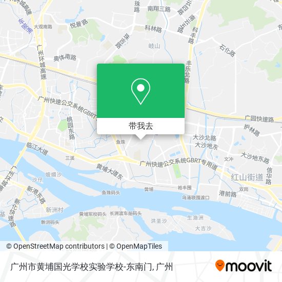 广州市黄埔国光学校实验学校-东南门地图