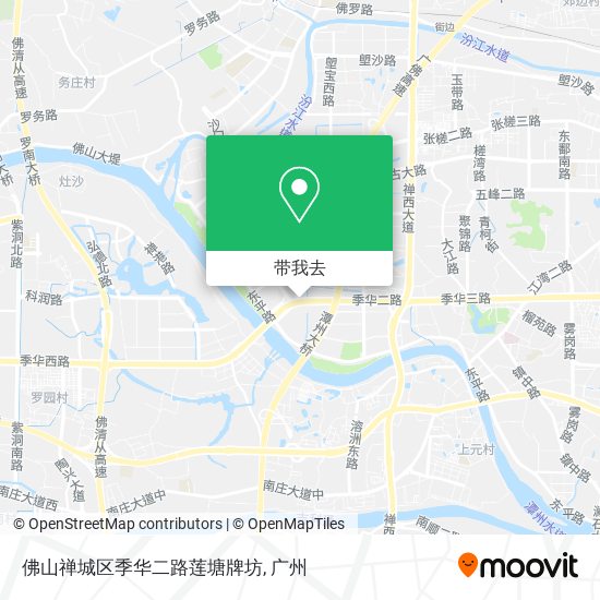 佛山禅城区季华二路莲塘牌坊地图