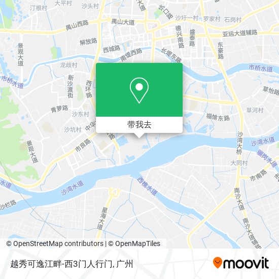 越秀可逸江畔-西3门人行门地图