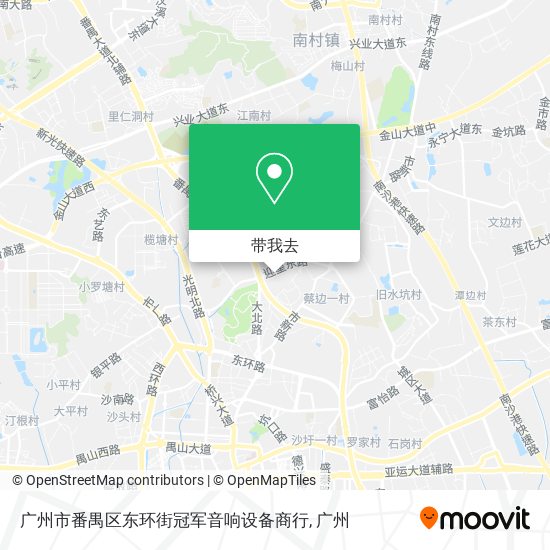 广州市番禺区东环街冠军音响设备商行地图