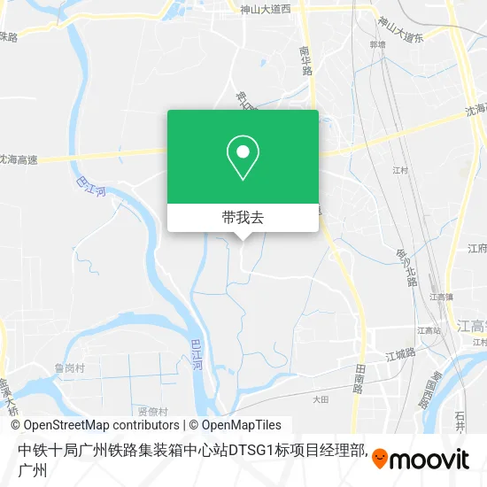 中铁十局广州铁路集装箱中心站DTSG1标项目经理部地图