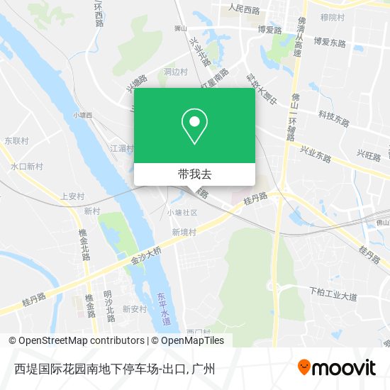 西堤国际花园南地下停车场-出口地图